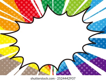 American comic style pop speech bubble frame