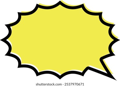 American comic style prickly, surprised comic speech bubble