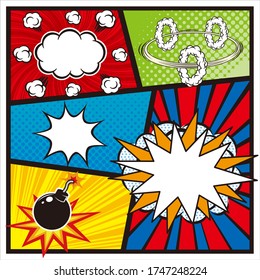 American comic style speech bubble