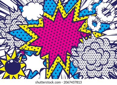 American comic-style flashy background material