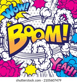 American comic-style flashy background material