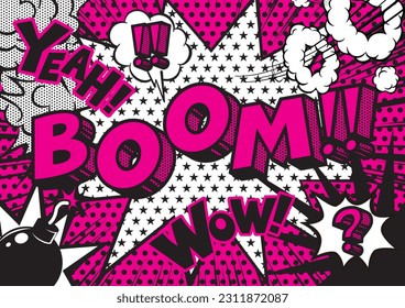 American comic-style flashy background material