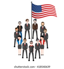 American concept design on white background,vector
