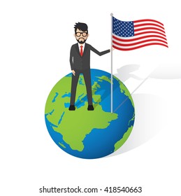 American concept design on white background,vector