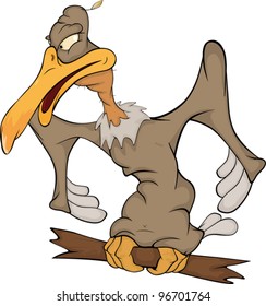 American condor. Cartoon