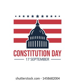 American constitution day national day of america logo badge vector isolated on white background