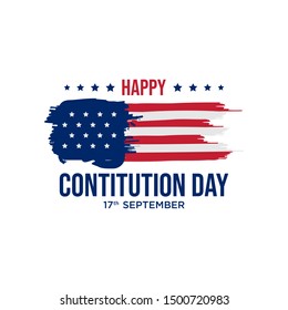 American Constitution Day National Day Of America Logo Badge Vector Isolated On White Background