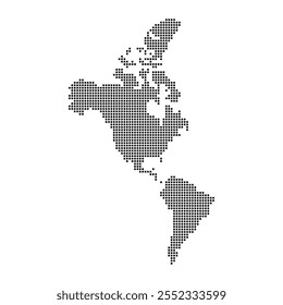 ícone do mapa do continente americano ilustração design