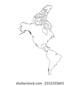 ícone do mapa do continente americano ilustração design