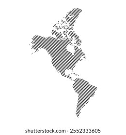 ícone do mapa do continente americano ilustração design