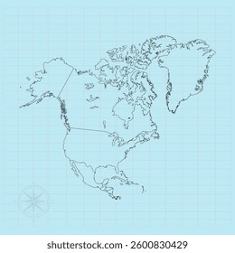 american continent Vector illustration of panama flag map