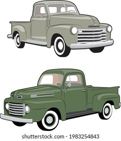 American Cool Classic Pick Up Truck 01 svg