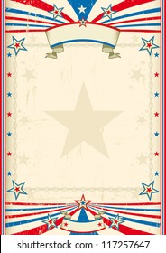 American cool frame. A tricolor background with a large frame for you