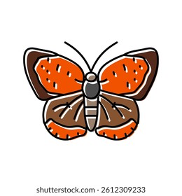 american copper insect color icon vector. american copper insect sign. isolated symbol illustration