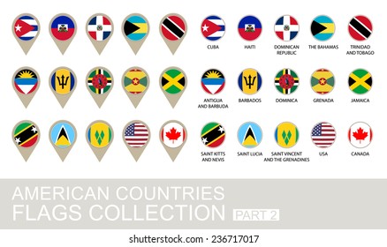 American Countries Flags Collection, Part 2 , 2  version
