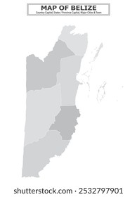 American Countries Geography Political map. Political map of country with capital, province or state capital, major cities and town.