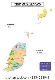 Países americanos Geografía Mapa político. Mapa político del país con capital, provincia o capital del estado, las principales ciudades y pueblos.