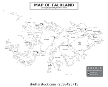 American Countries Geography Political map. Political map of country with capital, province or state capital, major cities and town.