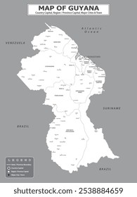 American Countries Geography Political map. Political map of country with capital, province or state capital, major cities and town.