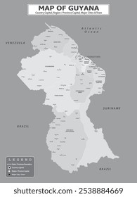 American Countries Geography Political map. Political map of country with capital, province or state capital, major cities and town.