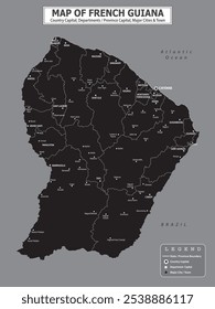 American Countries Geography Political map. Political map of country with capital, province or state capital, major cities and town.