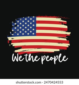 American country flag vector t shirt design