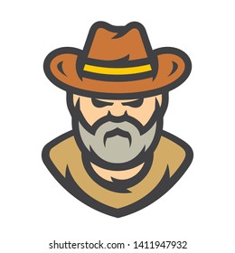American cowboy Vector Cartoon illustration