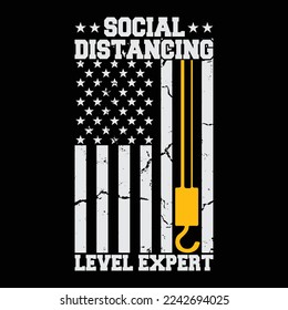 American Crane Operator Social Distancing Level Expert