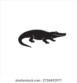 Silueta del Vector de Florida del cocodrilo americano – Vida silvestre e ilustración de reptil
