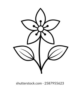 American crowfoot flower vector on white background