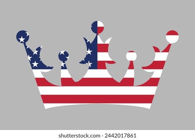 Forma de la corona americana, corona americana para el Día de la Independencia, bandera de los Estados Unidos de la corona americana, bandera de los Estados Unidos de América