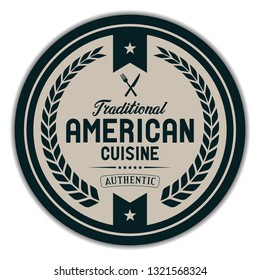 American Cuisine Label