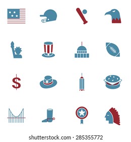 american culture icons set vector illustration For Mobile, Web And Applications
