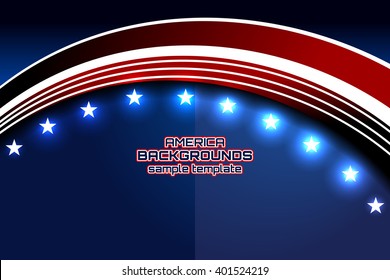 american curve template independence, vector illustration