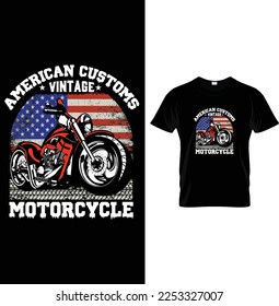 American custom vintage motorcycle design.