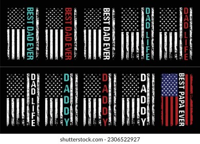 American Dad Design Bundle with USA Flag