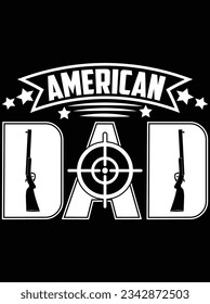 American Papa Vektorgrafik Design, EPS Datei. Design-Datei für T-Shirt. SVG, EPS-Schnittwortdatei