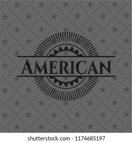 American dark emblem. Retro