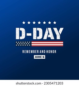 American D-Day Anniversary Vector illustrator