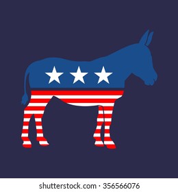 American Democrat Mule Vector