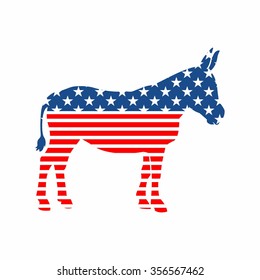 American Democrat Mule Vector