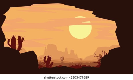 Amerikanischer Wüstenblick in orangefarbener Farbe