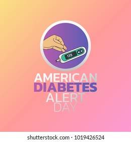 American Diabetes Alert Day Icon Design, Infographic Health, Medical Infographic. Vector Illustration