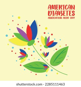 american diabetes association alert day. Design suitable for greeting card poster and banner