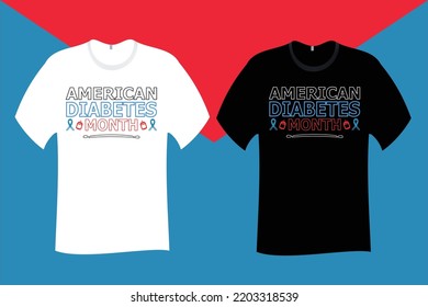 American Diabetes Month T Shirt Design