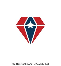 Vector de diseño de logotipo de diamantes de Estados Unidos
