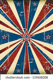 American dirty poster. Dirty flag on US theme