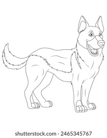 american dog coloring page for kids