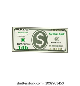 American dollar or dollar bill currency flat icon for apps and websites