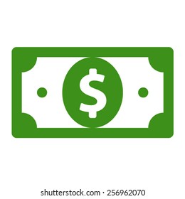 American dollar or dollar bill currency flat vector icon for finance apps and websites